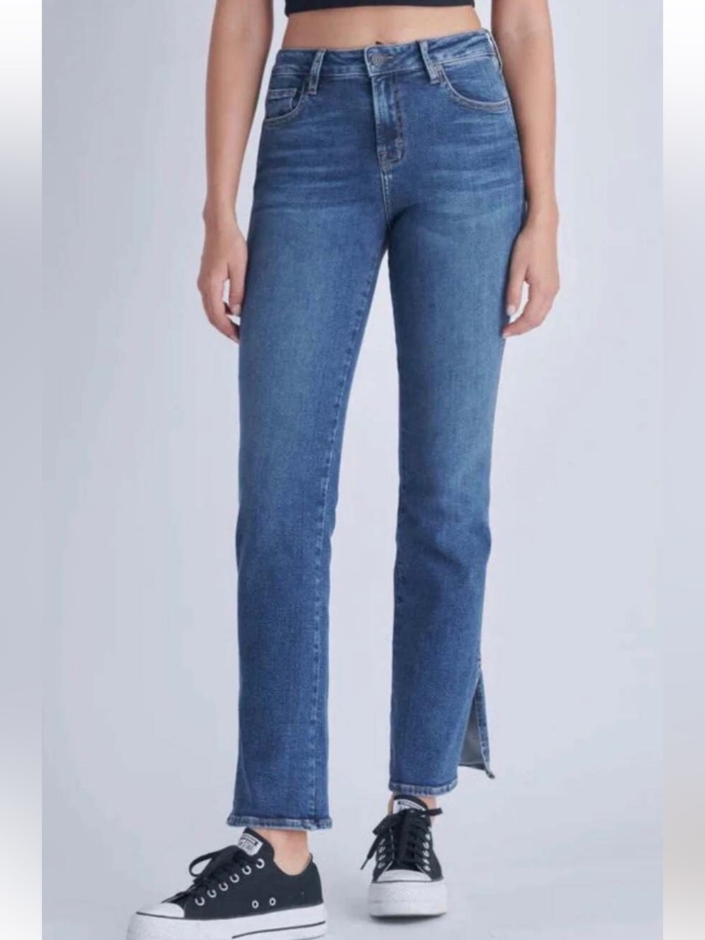 Hidden Los Angeles RYAN High Rise Jeans Bootcut with Side Slit Hem Size 30